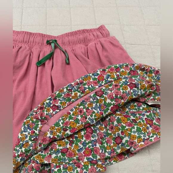 Mini Boden Pink Corduroy Skirt with Floral liner - Picture 7 of 7